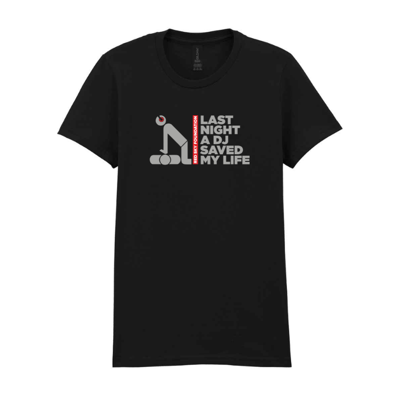 Lady fit DJ t-shirt in Black