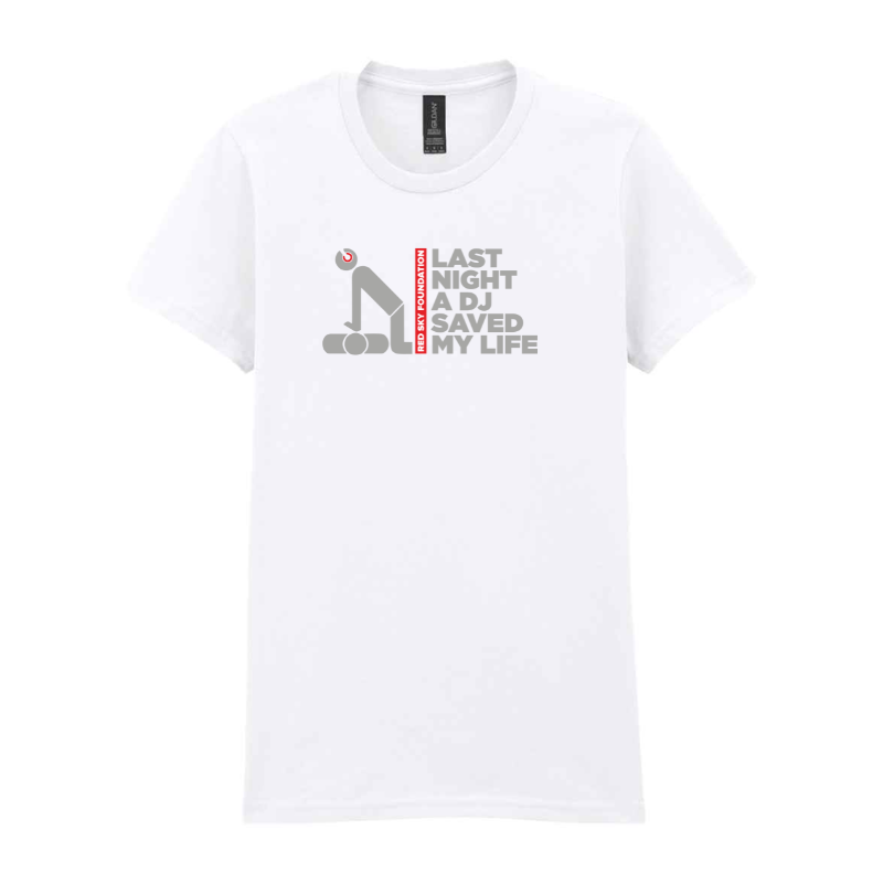 Lady fit DJ t-shirt in white