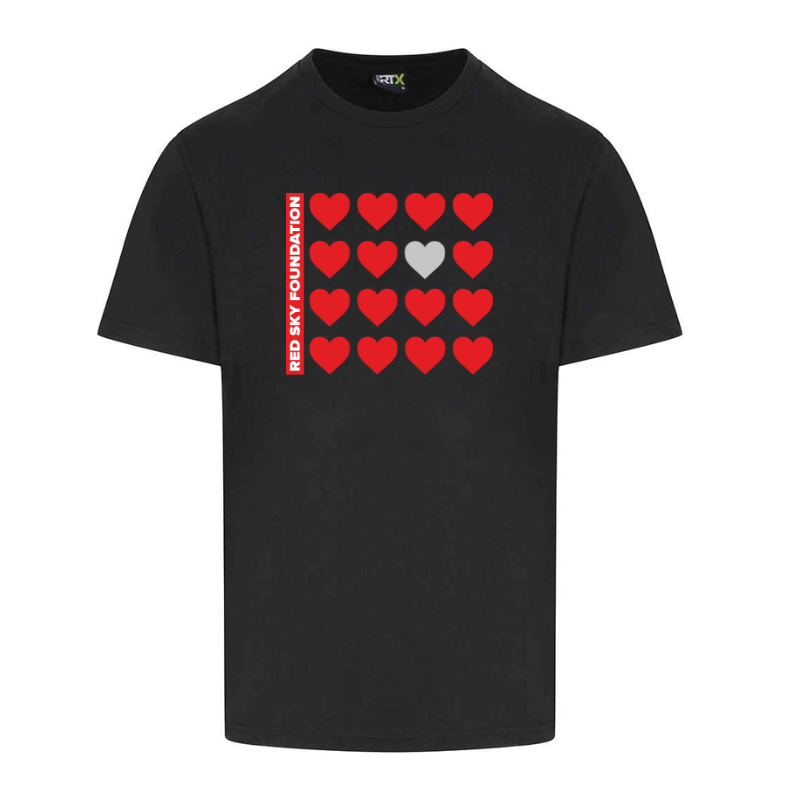 Unisex Hearts by Josie  t-shirt in black