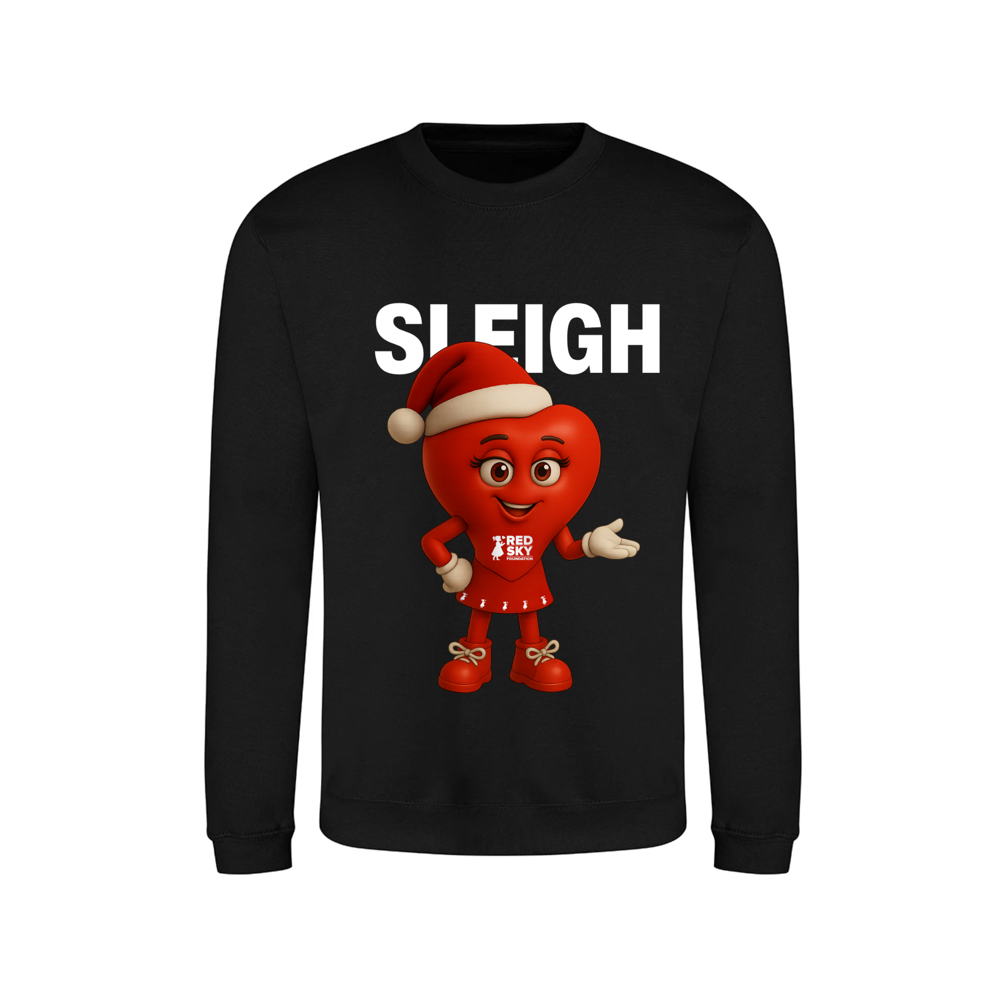 Junior Christmas Jumper - Sleigh in black