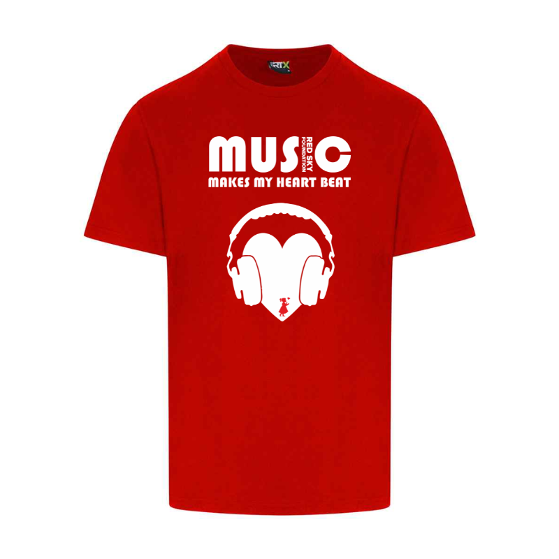 Unisex Music t-shirt in red