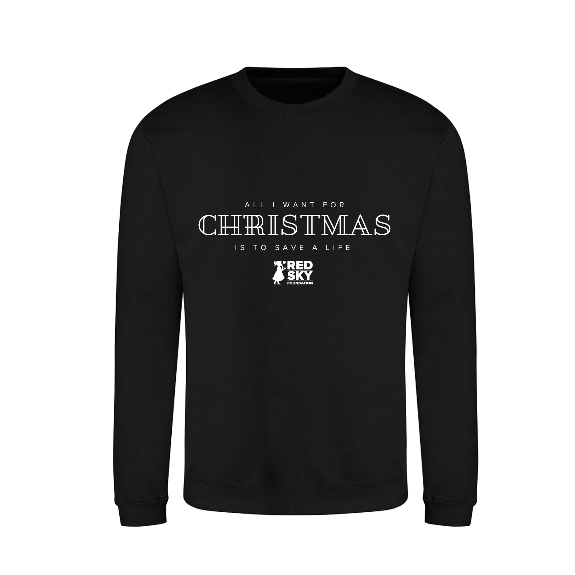 Unisex Christmas Jumper - All I Want For Christmas in black
