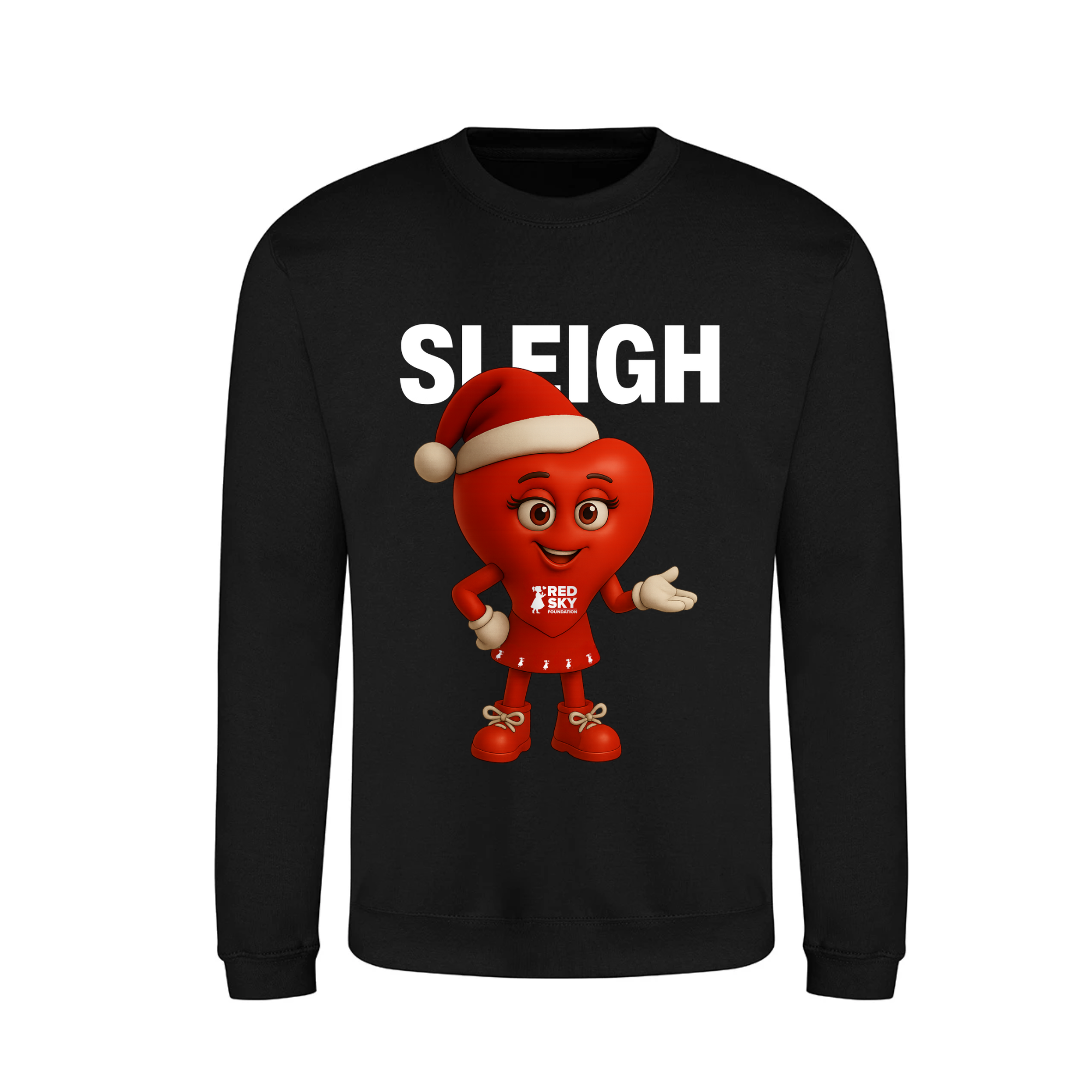 Unisex Christmas Jumper - Sleigh in black