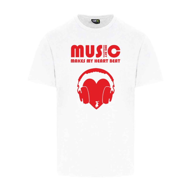 Unisex Music t-shirt in white